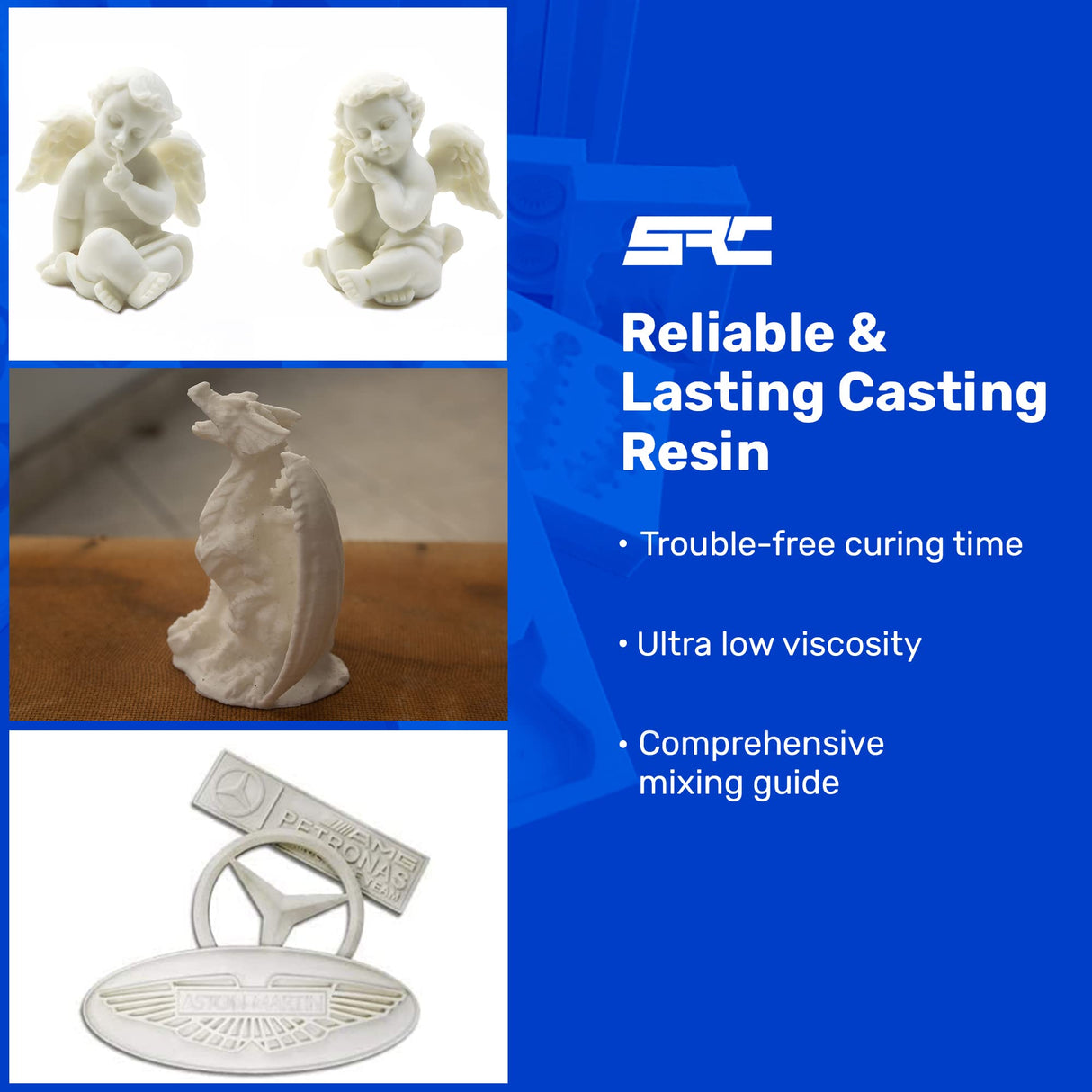 Specialty Resin & Chemical Fabri-Cast 50 [2 Gallon Kit] | Polyurethane Casting Resin for Models, Figurines, and Sculptures | Beginner Liquid Molding Set | Ultra Low Viscosity and Fast Curing Resin SPRESIN