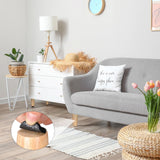 Maitys 4 Inch Round Solid Furniture Legs Furniture Wooden Replacement Chair Feet Dresser Sofa Couch Legs Table Cabinet Footstool DIY Projects for Home(Wood,8 Pcs) Maitys