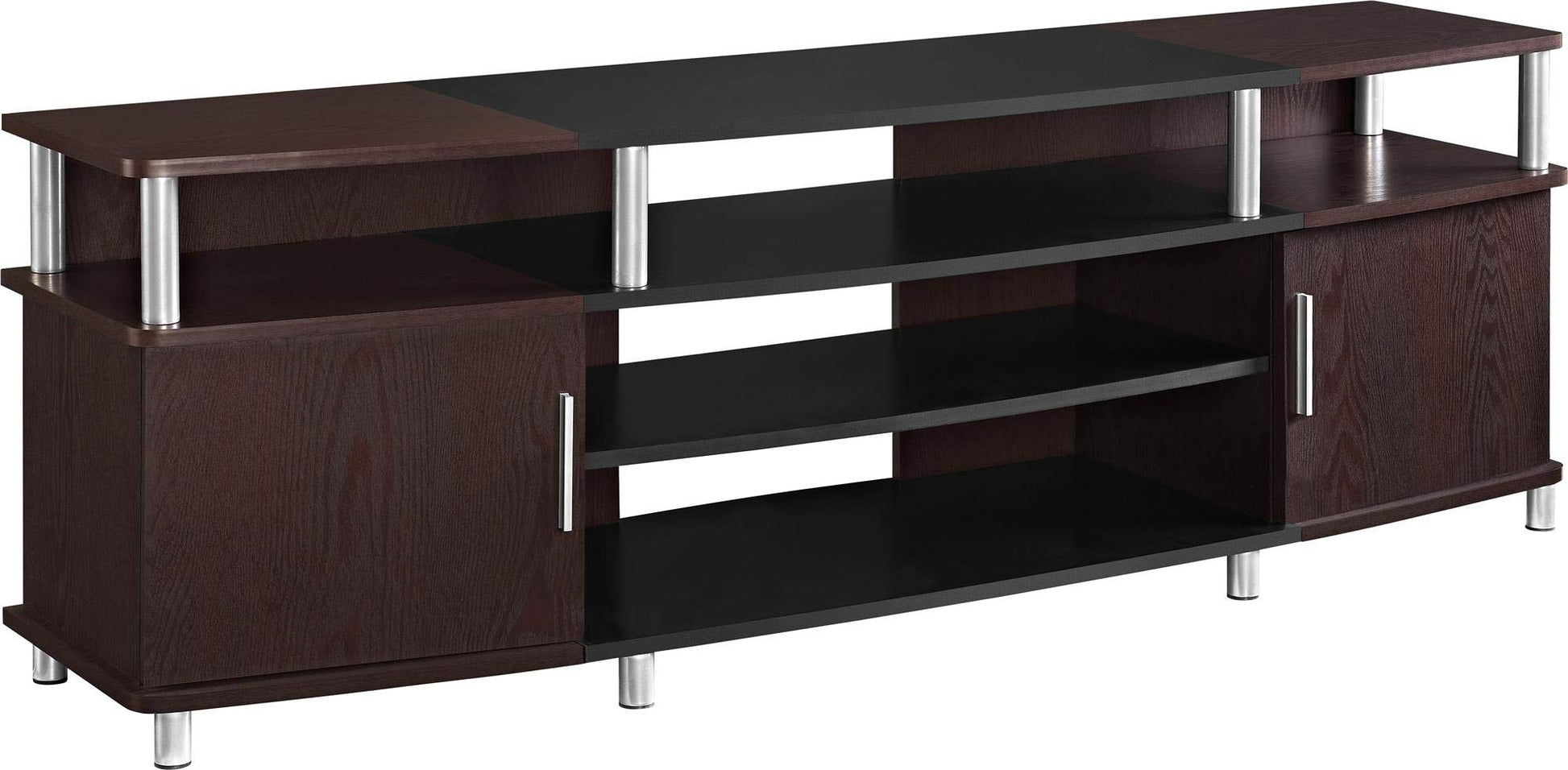 Ameriwood Home Carson TV Stand for TVs up to 70", Cherry - WoodArtSupply