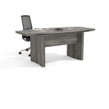 Safco Mayline Aberdeen 6' Boat Shape Conference Table, Gray Steel Tf, Model:ACTB6LGS Safco