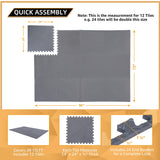 24 Pack, 96 SQFT - 24" x 24" - 1/2" Extra Thick Floor Exercise Mat for Home Gym or Floor Padding - High-Density EVA Interlocking Foam Floor Tiles for Gym Equipment, Play Area | Yoga, Cardio, Weights Our Modern Space