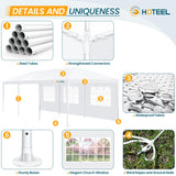 HOTEEL 10'x30' Canopy Party Tent with 6 Removable Sidewalls, Outdoor Tent for Parties, Event Tent, Large Canopy Tent for Weddings, BBQ, Parties, Patio Camping Gazebo, Waterproof, White Hoteel