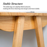 Cttasty Computer Desk with Drawers, Solid Wood Writing Desk, Mid Century Modern Home Office Desks, Oak Study Table, Small Desk for Bedroom, 29.1 H x 39.4 W x 21.7 D Inches, Natural Cttasty