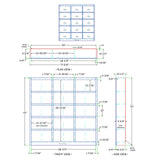 Traditional 72-Inch Triple Wide Wood Bookcase with 15 Adjustable Shelves in Cherry Finish Concepts In Wood