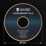 SainSmart Light Weight Filament 1.75mm, LW-PLA Low-Density Active Foaming 3D Printer Filament for RC Planes Drone Parts and Cosplay, Black PLA Filament, 1KG SainSmart