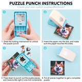 Briartw Puzzle Punch – Mini Puzzle Maker | Portable Puzzle Punching Machine | Create Custom Puzzles from Photos, Cardboard, & More (1" X 1" Pieces) Briartw
