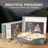 RUIFAM 3D Wooden Puzzles DIY Mechanical Wooden Wide Model Kit 1000 Pcs 3D Puzzles for Adults Teens 14+Years Puzzle Enthusiasts Box Clockwork Enchanted Castle RUIFAM