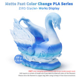 ZIRO Color Change Filament, Matte Multi Colors 3D Printer Filament, Faster Color Change by Length PLA, Dimensional Accuracy +/-0.03mm, 1KG/ 2.2lbs Spool, Fit Most FDM 3D Printer, Glacier ZIRO