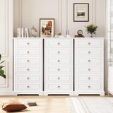 HOSTACK White Dresser for Bedroom, 52" Tall Dresser, Vertical 6 Drawer Dresser, Modern Farmhouse Chest of Drawers, Wood Closet Dresser Storage Dresser Chest for Living Room, Hallway, Entryway HOSTACK