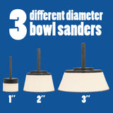 Fulton Woodworking Tools Bowl Flex Edge Sanding Disc Curved & Flat Surface Mandrel Kit (129 Piece) Fulton Woodworking Tools