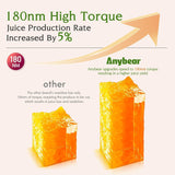 Anybear Cold Press Juicer, 200W Masticating Slow Juicer 4.3" Large Feed Chute Fit Whole Fruits Vegetables | Upgraded Auger | Tritan Material | BPA Free | Juice Recipes (Silver) anybear