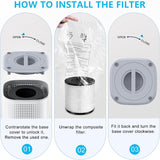 Air Purifiers for Home Large Room up to 1500ft²,Tailulu H13 True HEPA Air Cleaner with 360°Air Inlet, 15dB Air Purifier for Bedroom with Sleep Mode,Speed Control,Timer, for Odor Dust Smoke Tailulu