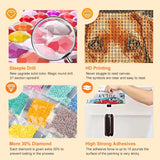 Acudotr Diamond Painting Kits for Adults, 5D DIY Diamond Art Kits for Beginners, Full Drill Diamond Painting Kits for Home Wall Decor, Dog, 12x12 Inch Acudotr