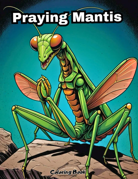 Happy Praying Mantises Coloring Book: Playful Garden Friends for Creative Outdoor Fun! (INSECTS COLORING BOOKS) Majosta