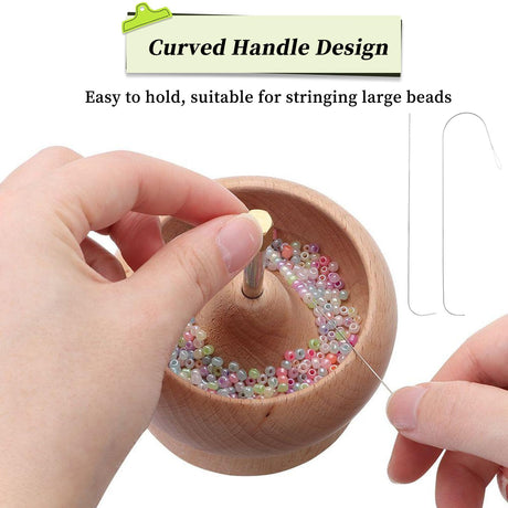 4Pcs Bead Spinner Needles Big Eye Beading Needles Stainless Bead Needle,Bead Needles for Jewelry Making Bracelet Necklace Jewelry Making (Needle) Tucnoeu