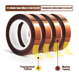 MEBMIK 4 Rolls 10mm x16m(52FT) Heat Tape High Temperature Heat Resistant Tape Heat Transfer Tape for Heat Sublimation Press Vinyl,No Residue MEBMIK