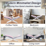 CRIKELE Acrylic Book Stand - Open Coffee Table Book Display, Clear Cookbook, Magazines & Textbooks Holder Crikele