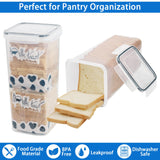 Tiawudi 2 Pack Bread Box, Plastic Bread Container, Bread Storage for Kitchen Counter, Bread Keeper with Airtight Lid, Tall Bread Saver, Sandwich Bread Holder, 5.6 Qt / 5.3L Each Tiawudi
