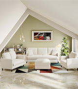 Welzona Loveseat Sofa, 51" Love Seat, Comfy Teddy Small Loveseat for Small Spaces, Tool-Free Setup Small Couch for Bedroom, All-Wood Small Couches for Small Spaces, No Pillow Include, Beige Welzona