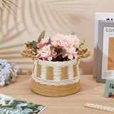 FREEBLOSS Macrame Cord Basket Weaving Craft Kit for Beginners DIY Storage Basket Storage Bins Basket Making Supplies for Adults Basket Weaving Kits for Adults FREEBLOSS