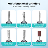 COSLUS Electric Nail Drill File Professional: for Acrylic Gel Dip Powder Nails Portable Nail Drill Machine Kit Manicure Pedicure Tools Polishing Set with Nail Drill Bits Sanding Bands COSLUS