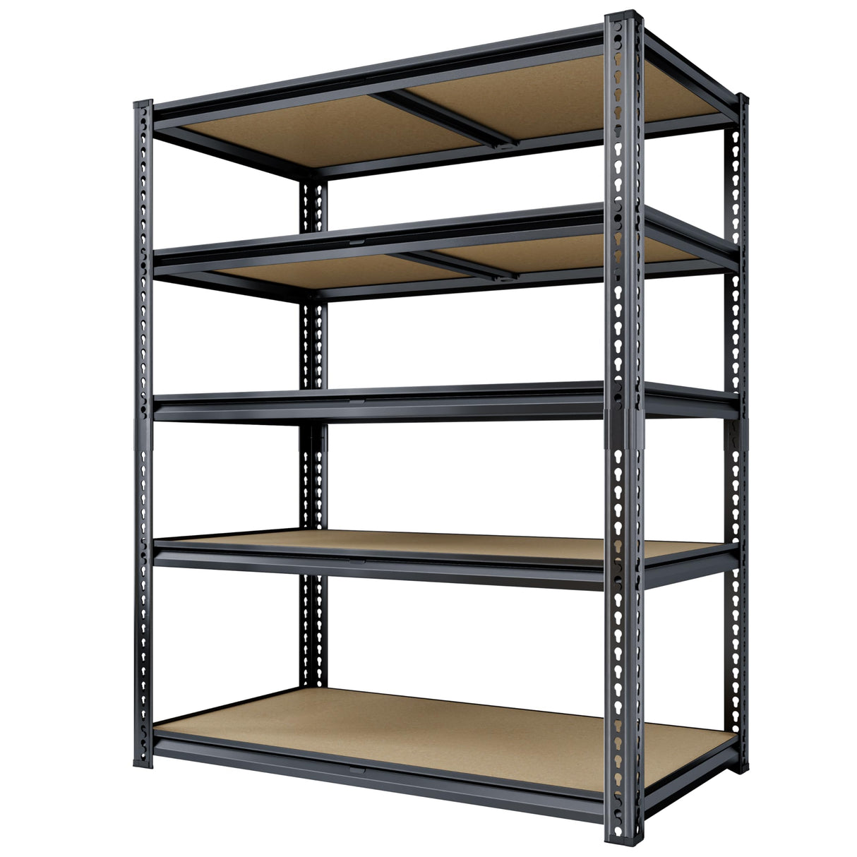 72"H Storage Shelves Heavy Duty, 2000LBS Garage Shelving, 5 Tier Metal Shelving Unit Adjustable Garage Shelves Utility Rack Shelf for Storage Warehouse Pantry Closet,35.6" W × 16" D × 72" H, Black CypBed