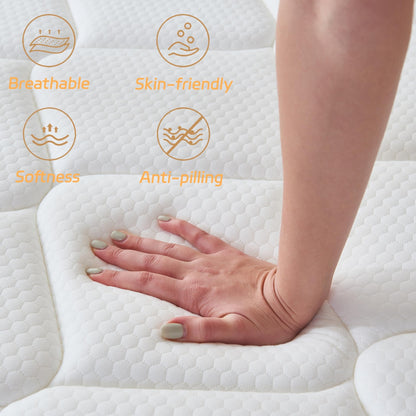 Review Full Mattress, 10 Inch Full Size Mattress in a Box,Memory Foam Hybrid Mattress,with Individual Pocket Spring for Motion Isolation & Silent Sleep, Pressure Relief,Plush Firmness.