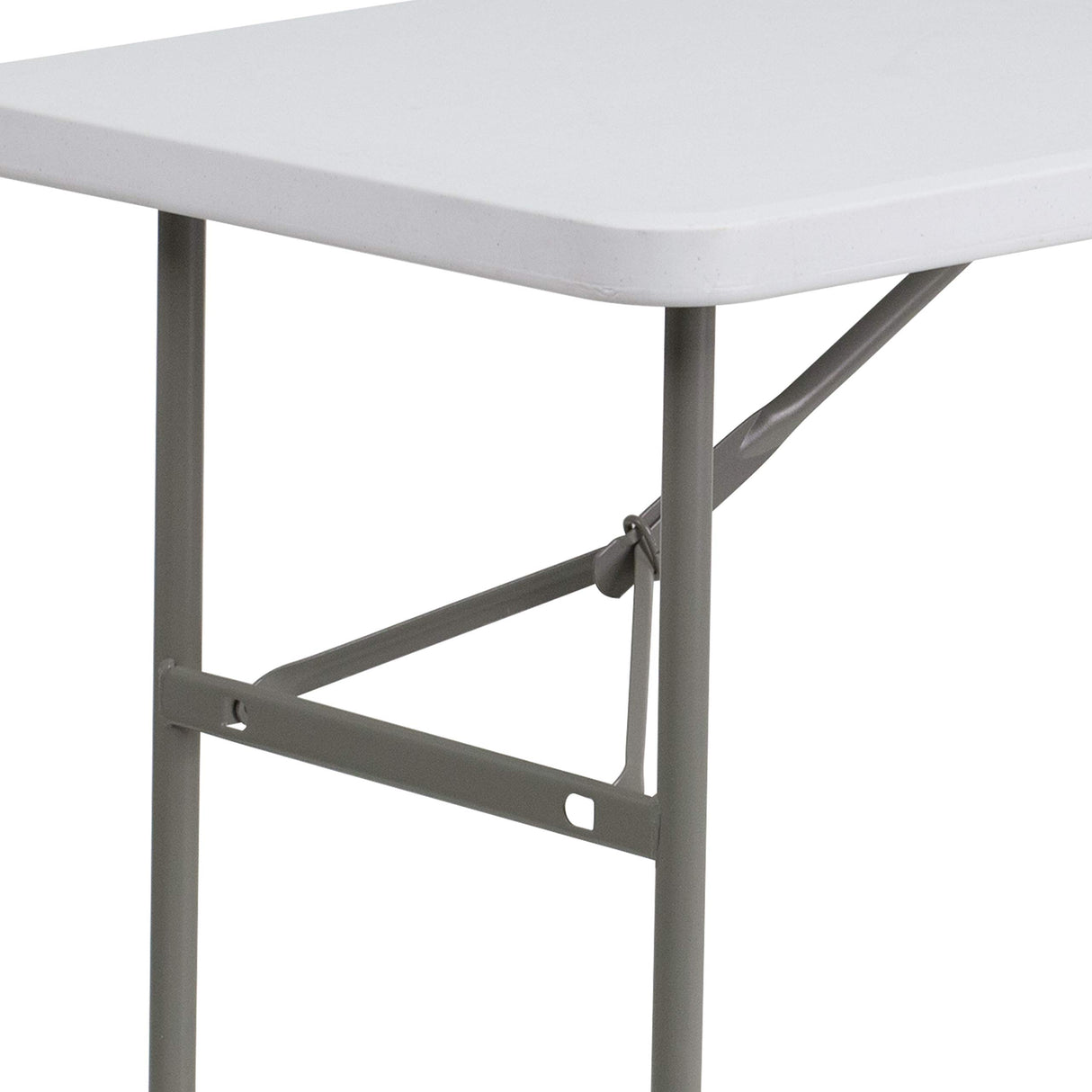 Flash Furniture Elon 4' Rectangular All-Occasion Plastic Folding Event Table, Foldable Portable Banquet Table for Indoor/Outdoor Events, White Flash Furniture