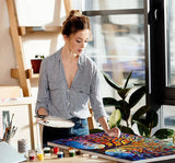 VIGEGU Tree of Life Paint by Numbers Kit for Adults with Framed - Paint by Number with Wooden Easel DIY Nice Box Acrylic Oil Painting,for Wall Decor 8x12inch VIGEGU