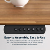 Vari Electric Standing Desk - Varidesk Height Adjustable Sit/Stand Desk - Dual Motor with Memory Presets, Stable T-Style Legs - Gaming or Home Office Workstation - 72”x30”, Butcher Block Vari