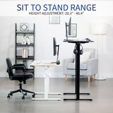 VIVO Electric Height Adjustable 44 x 24 inch Sit Stand Up Desk, Memory Controller, White Top White Frame, DESK-E144W VIVO