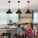 SESIMENT Black Pendant Light 12.5 inches 3 Packs, Farmhouse Pendant Light, Industrial Pendant Lighting, Kitchen Pendant Lights, Pendant Lights Kitchen Island for Dinning Room Entryway Barn SESIMENT