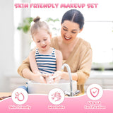 PERRYHOME Kids Makeup Kit for Girls, Kids Makeup Sets for Girls 5-8 Unicorn Washable Real Cosmetic Set Nail Polish Set, Toddler Birthday Gifts Princess Toys for 3 4 5 6 7 8 9 10 11 12 Year Old (Pink) PERRYHOME