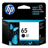 HP 65 Black Ink Cartridge | Works with HP AMP 100 Series, HP DeskJet 2600, 3700 Series, HP ENVY 5000 Series | Eligible for Instant Ink | N9K02AN HP