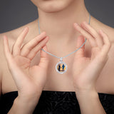 Fumete 24 Pcs Sublimation Rhinestone Pendant Set Including Round Rhinestone Bezel Trays Double Sided Blank Pendant Charms Thick Chains Sublimation Discs for Christmas DIY Making(White) Fumete