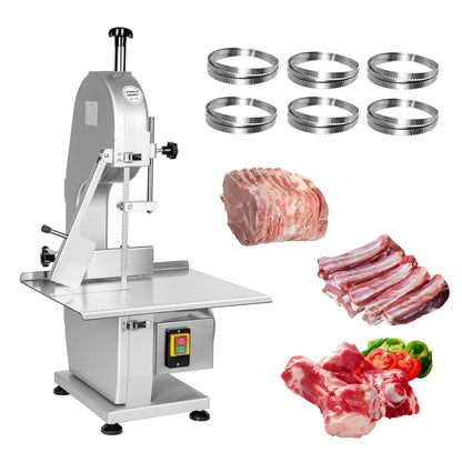 1500W Electric Bone Saw Machine, Meat Bandsaw for Butchering, Thickness Range 0.8-5.9 Inch, 20x15 Inch Table Sawing for Cutting Chops, Frozen Meat, - WoodArtSupply