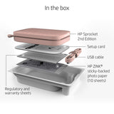 HP Sprocket 2x3" Instant Smartphone Photo Printer - Portable Color Wireless Mobile Printer - Zink Sticky-Back Photos - Print from Compatible iOS & Android Devices with Bluetooth w/Fun App - Pink HP