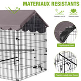 GUTINNEEN Chicken Coop Chicken Run for Yard with Cover 88“ Outdoor Metal Chicken Tractor Rabbit Pen Small Animal Cage Enclosure for Duck Bunny Hen GUTINNEEN