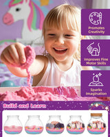 Light-Up Unicorn Terrarium Kit for Kids, DIY Arts & Crafts Gift for Girls Ages 4 5 6 7 8-12 Year Old, LED Night Light with Remote, Best Birthday Easter Unicorn Toys Gifts for Girls Kid Winnrok