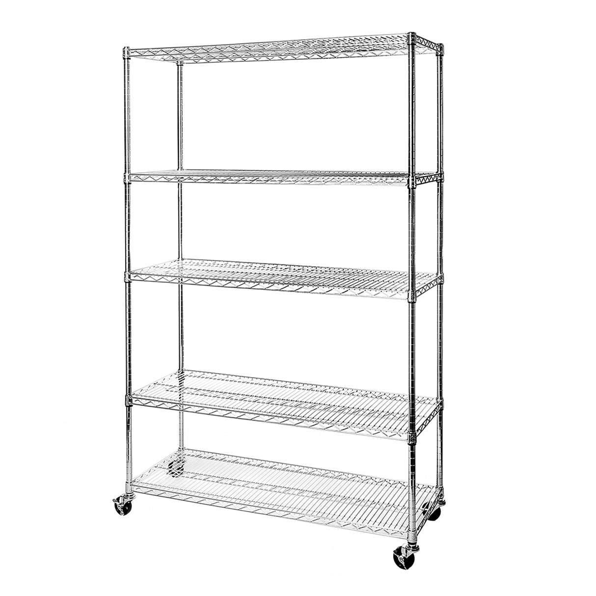 Seville Classics UltraDurable Heavy Duty NSF Solid Steel Wire Rack Storage Unit Organizer for Garage, Warehouse, Office, Restaurant, Classroom, Kitchen, 5-Tier Shelving, 48" W x 18" D Seville Classics