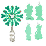 Hallmark Disney Mickey and Minnie Mouse 5" Miniature Christmas Tree Topper and Mini Ornaments, Set of 5, Shatterproof Hallmark