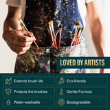 Bristle Magic Oil Paint Brush Cleaner and Restorer-Paintbrush Cleaner for Acrylic, Oil, and Glass Paints-Biodegradable, Non-Toxic, Odorless, Eco-Friendly, Quick-Clean Formula Paint Remover (32 Fl Oz) Bristle Magic