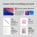 Neopalette Diamond Painting Kits for Adults, Art and Craft, Full Drill Diamond Painting Abstract and Ornaments, DIY 5D Diamond Art Craft (Acadia) Neopalette