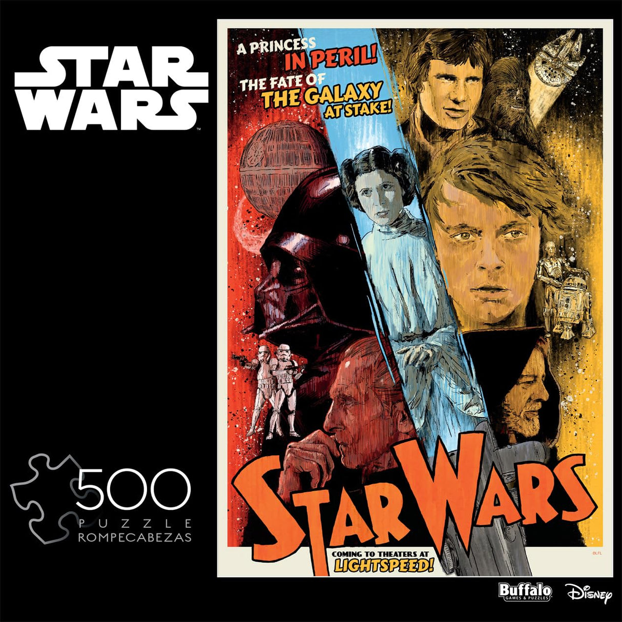 Buffalo Games - Star Wars - The Fate of The Galaxy at Stake! - 500 Piece Jigsaw Puzzle for Adults -Challenging Puzzle Perfect for Game Nights - Finished Size is 21.25 x 15.00 Buffalo Games