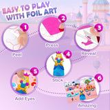 Arts and Crafts for Kids Ages 4-8, Art Craft Supplies Kits, DIY Creative Travel Toys Activity, Princess & Prince & Castle & Girl, Coloring Sticker Books, Easter Basket Stuffers, Gifts for Girls URMYWO