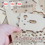 3D Wooden Puzzle Gun for Adults, Rubber Band 3D Gun Puzzle, Electric Gatling Gun Model Building Kit, Wood 3D Puzzle, Hobby Kits for Men, Wooden Building Set for Adults Teens (272 PCS) OWNONE 1