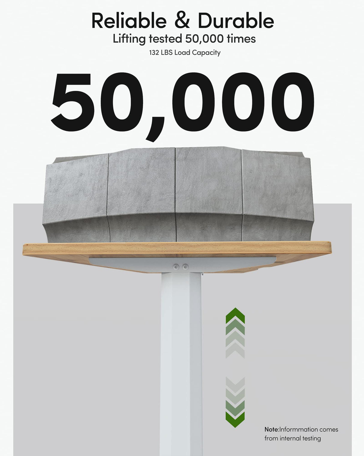 FEZIBO 63"x28" L Shaped Standing Desk, Electric Stand up Height Adjustable Home Office Table, Sit Stand Desk, Light Rustic Brown Top FEZIBO