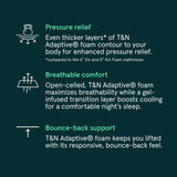 Kin By Tuft & Needle Medium Firm 10" King Adaptive Foam Mattress in a Box, Cooling Pressure Relief, Balanced Support, 100 Night Trial, Fiberglass-Free, CertiPUR-US, 10-Year Limited Warranty Tuft & Needle