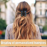 20 Pack Thin Hair Claw Clips Cover Sublimation Blanks Square Claw Clips Cover Blanks 1.8 inch PU Leather Claw Clips Blanks for Thin Hair Including 20 Pcs Strong Double-sided Adhesive Guiqulai