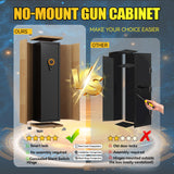 TXTDPL Gun Safe,with Alarm System and Biometric Gun Cabinet,Quick Access Shotgun Rifle Gun Safe,with 2 Pistol Pouches,Silent Mode,Adjustable Gun Rack,No Assembly,11" D x 11.8" W x 52" H,Black TXTDPL